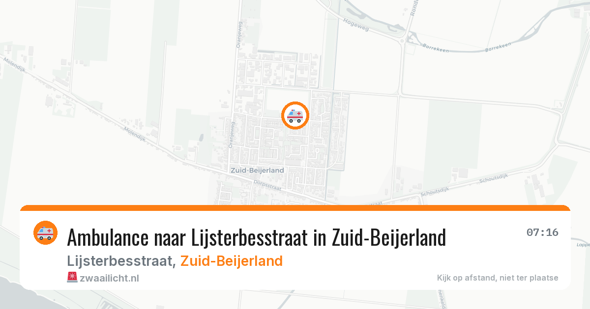 Ambulance naar Lijsterbesstraat in Zuid-Beijerland — 27 mei 2026