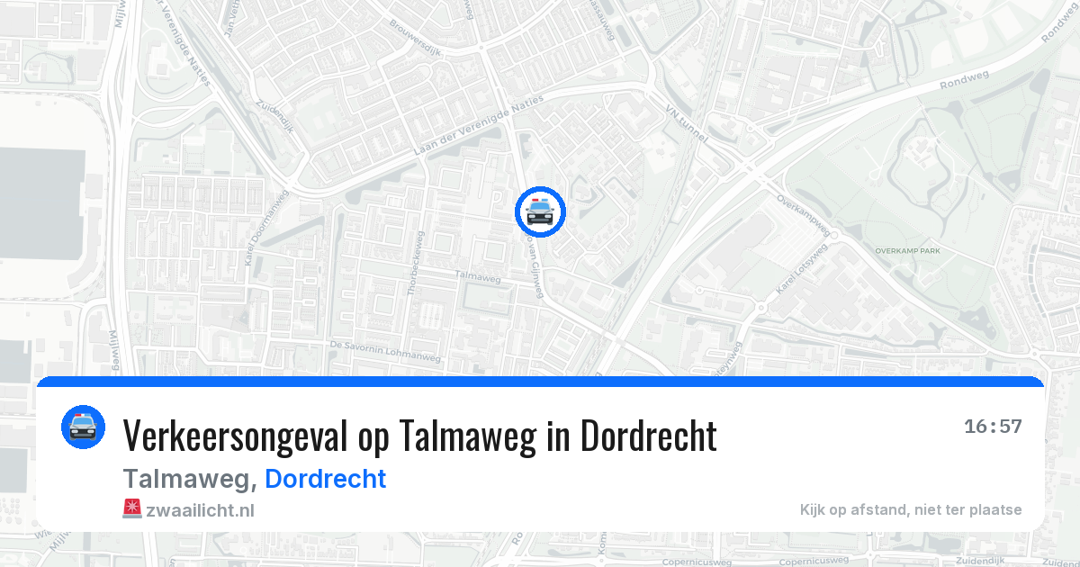 Verkeersongeval op Talmaweg in Dordrecht — 18 mrt 2026