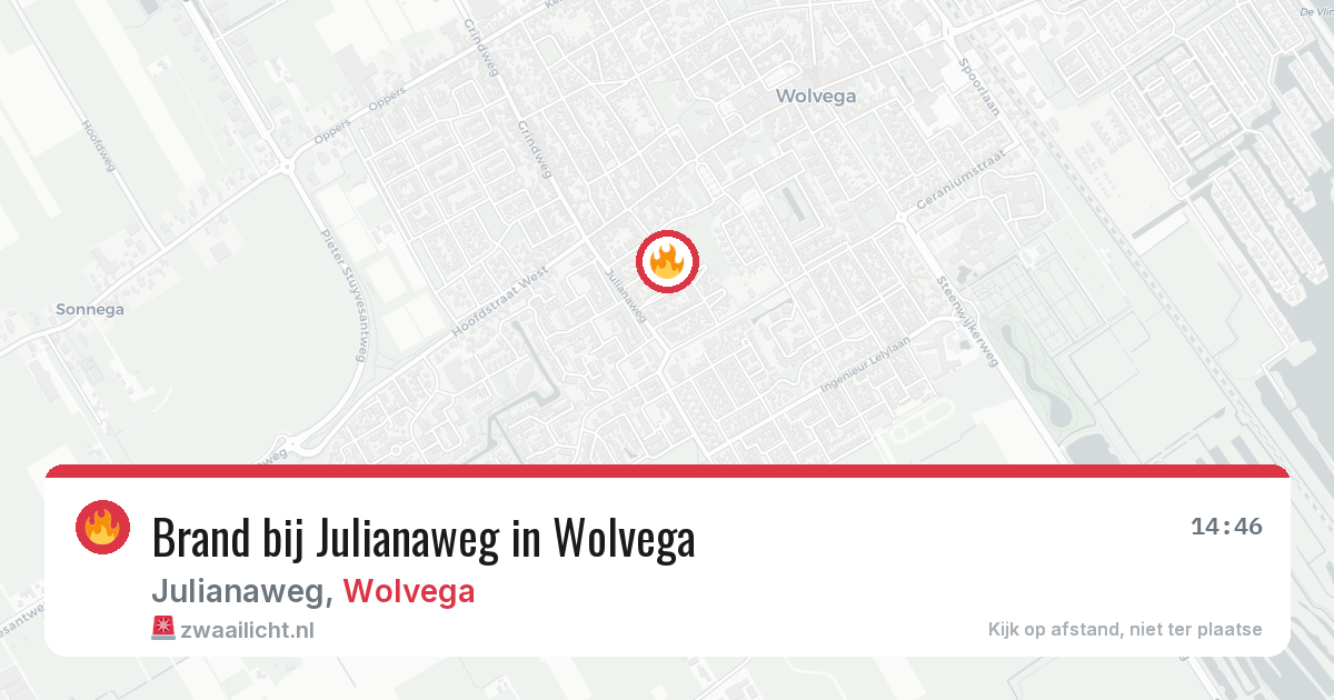 Brand bij Julianaweg in Wolvega — 25 apr 2026