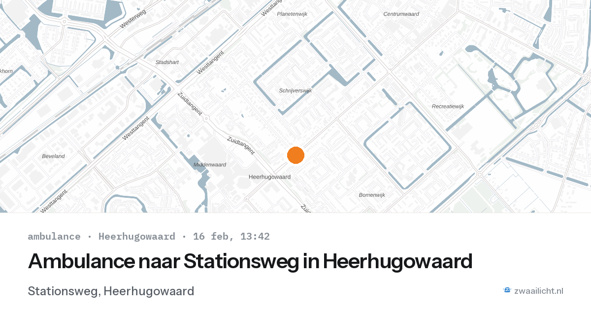 Ambulance naar Stationsweg in Heerhugowaard — 16 feb 2026