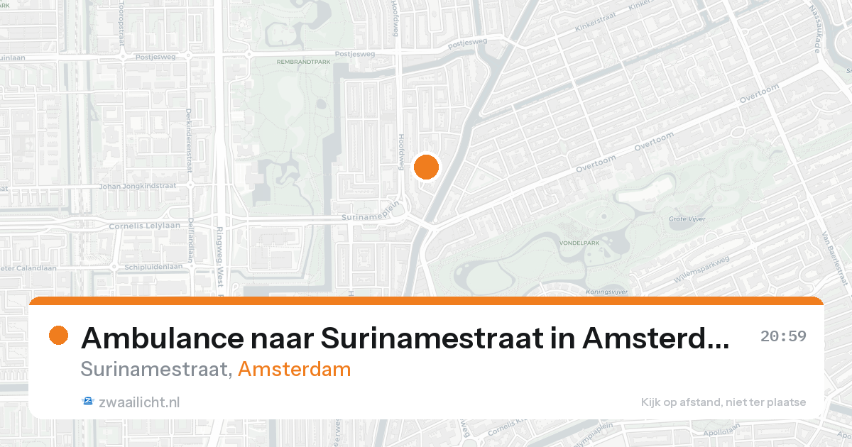 Ambulance naar Surinamestraat in Amsterdam — 27 mei 2026