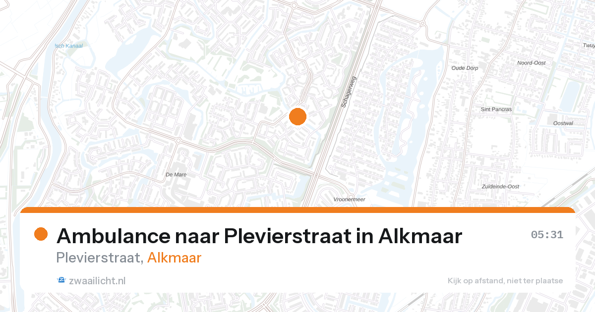 Ambulance naar Plevierstraat in Alkmaar — 14 jun 2026