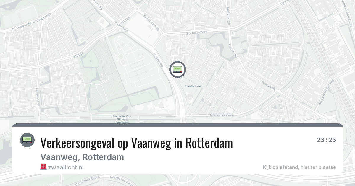 Verkeersongeval op Vaanweg in Rotterdam — 29 jan 2026