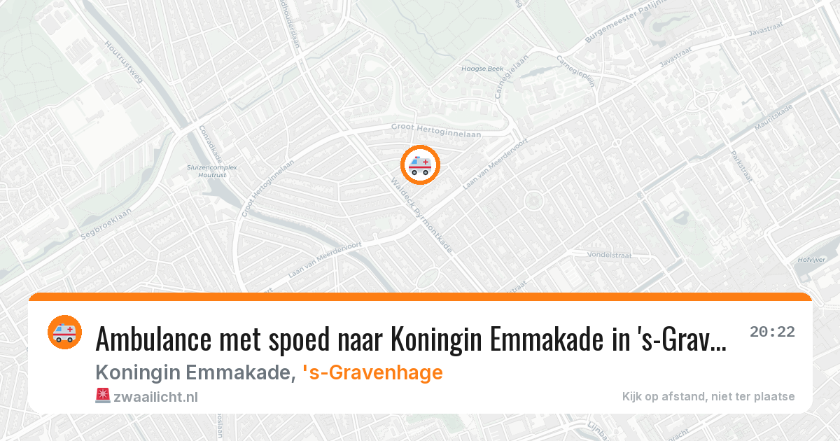 Ambulance met spoed naar Koningin Emmakade in 's-Gravenhage — 28 jun 2026