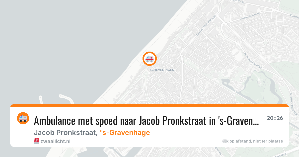 Ambulance met spoed naar Jacob Pronkstraat in 's-Gravenhage — 15 jul 2026