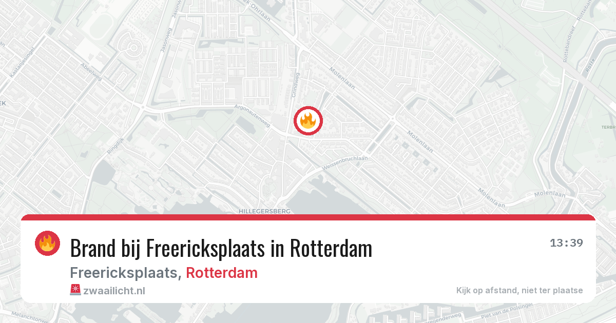 Brand bij Freericksplaats in Rotterdam — 15 jun 2026