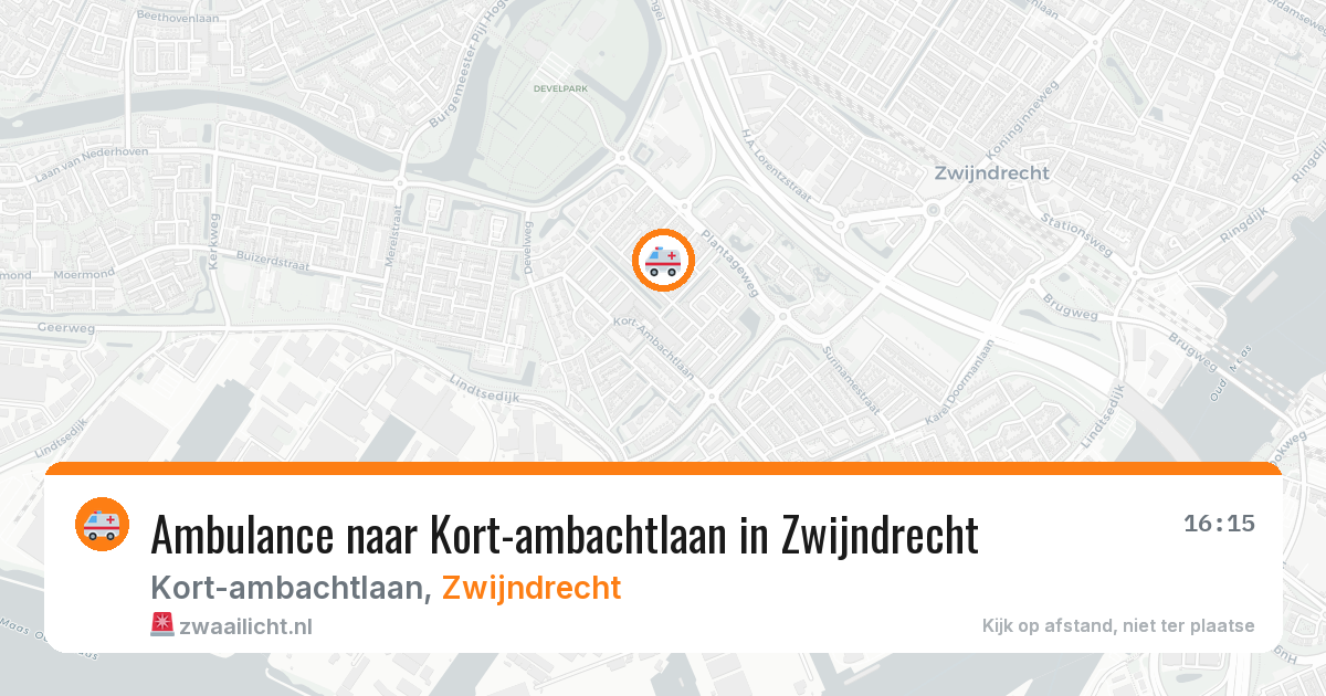 Ambulance naar Kort-ambachtlaan in Zwijndrecht — 18 mrt 2026