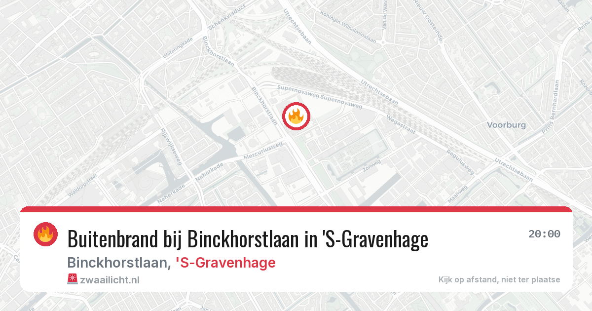 Buitenbrand bij Binckhorstlaan in 'S-Gravenhage — 12 aug 2026