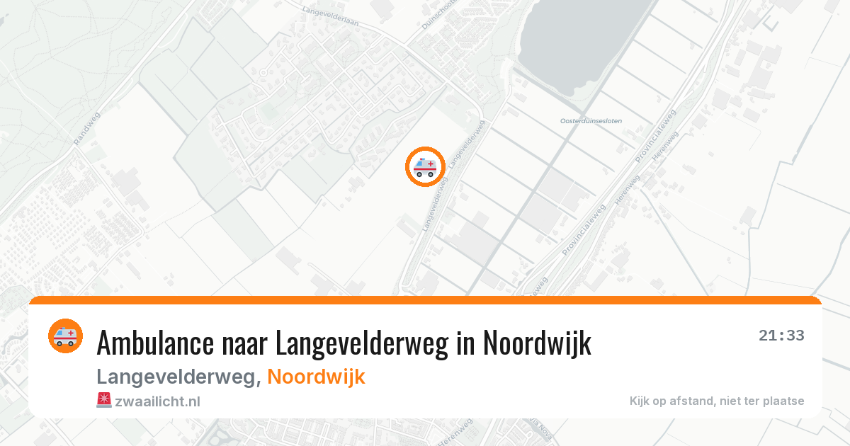 Ambulance naar Langevelderweg in Noordwijk — 11 aug 2026