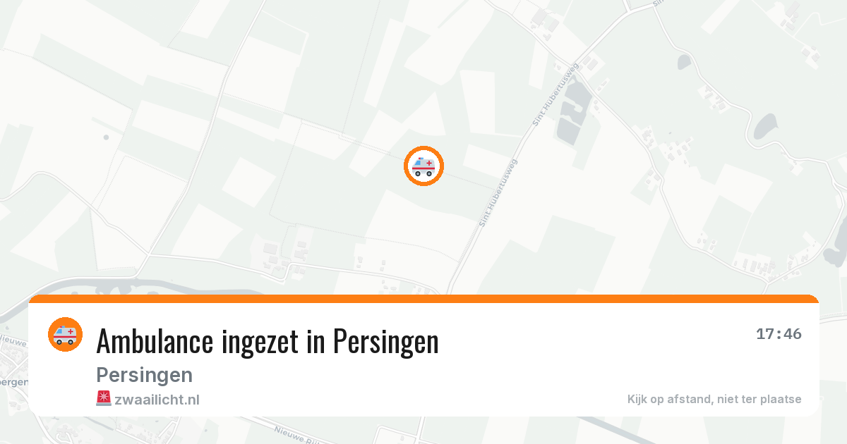 Ambulance ingezet in Persingen — 20 apr 2026