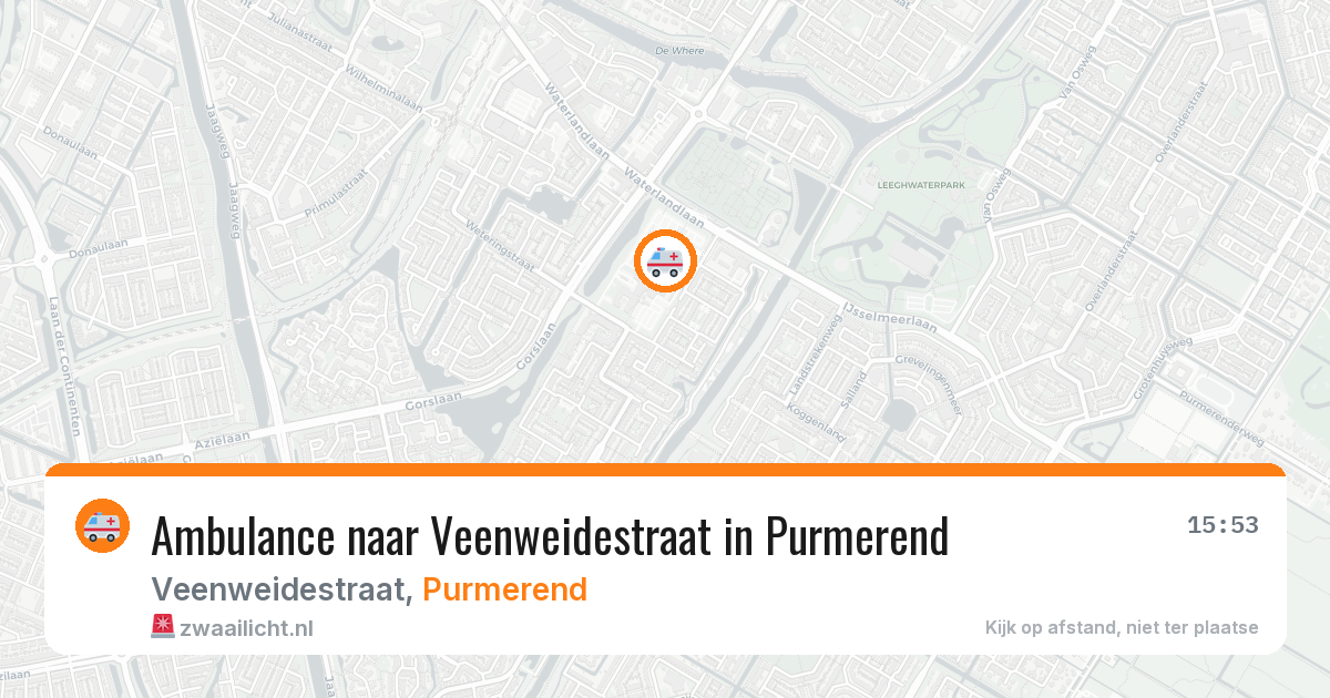 Ambulance naar Veenweidestraat in Purmerend — 23 jun 2026