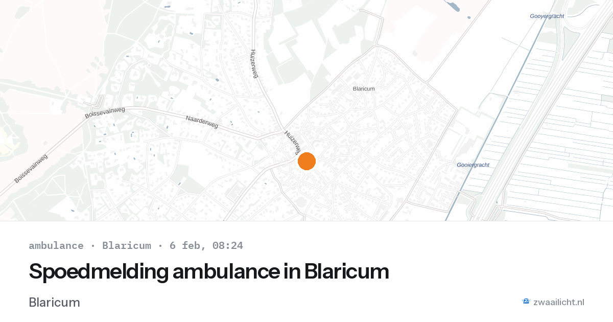 Spoedmelding ambulance in Blaricum — 6 feb 2026
