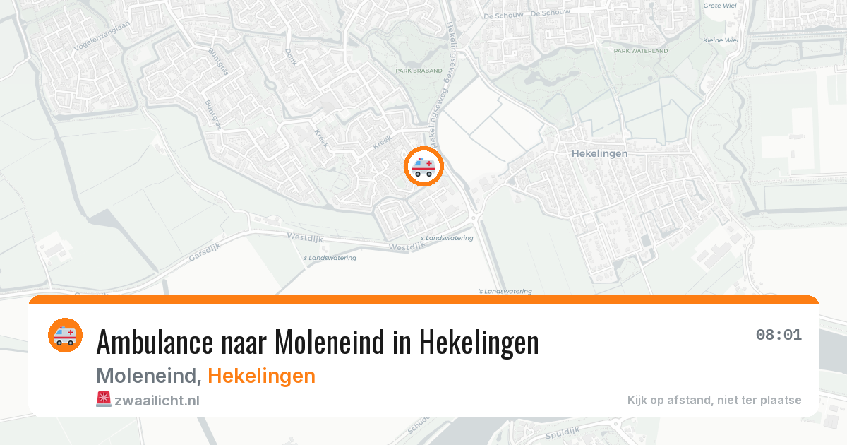 Ambulance naar Moleneind in Hekelingen — 26 jun 2026
