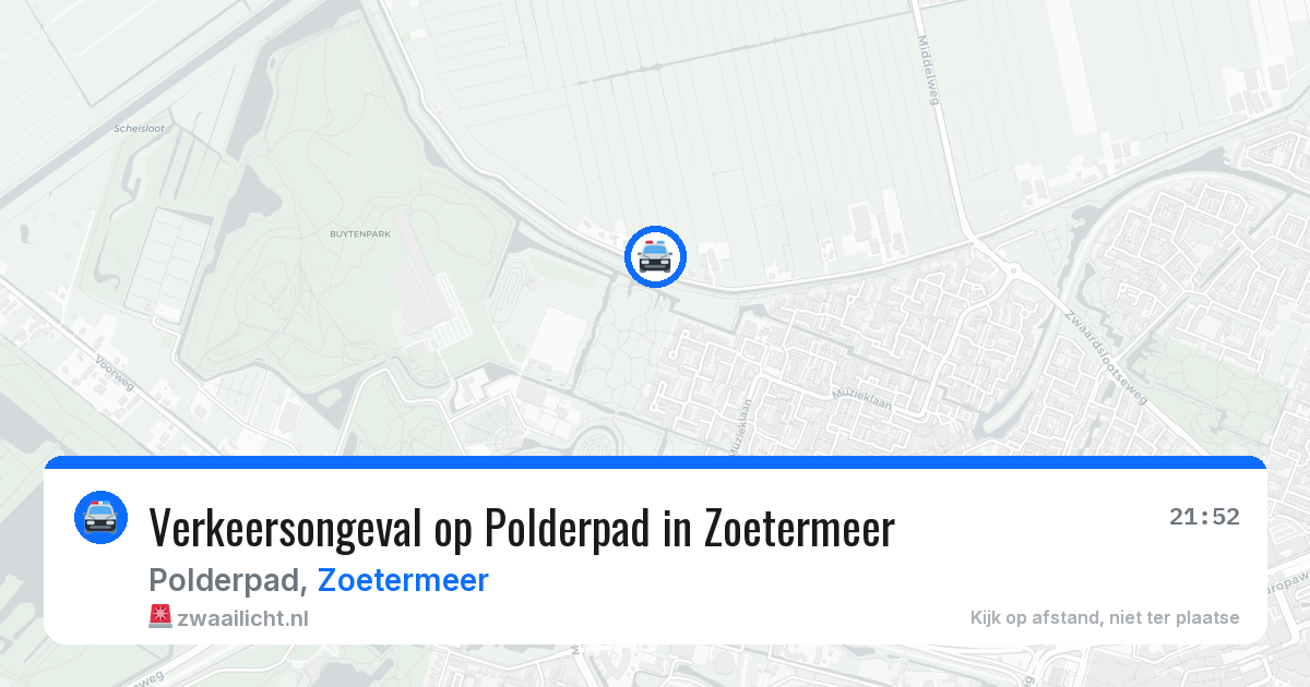 Verkeersongeval op Polderpad in Zoetermeer — 13 jul 2026