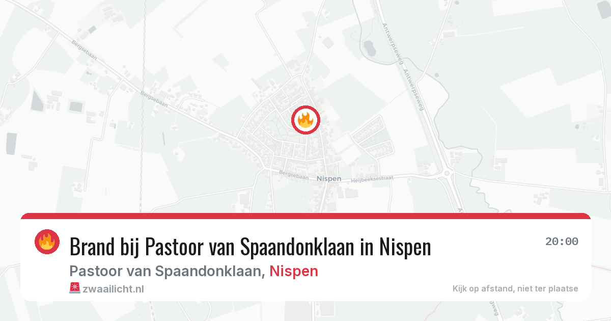 Brand bij Pastoor van Spaandonklaan in Nispen — 4 jul 2026