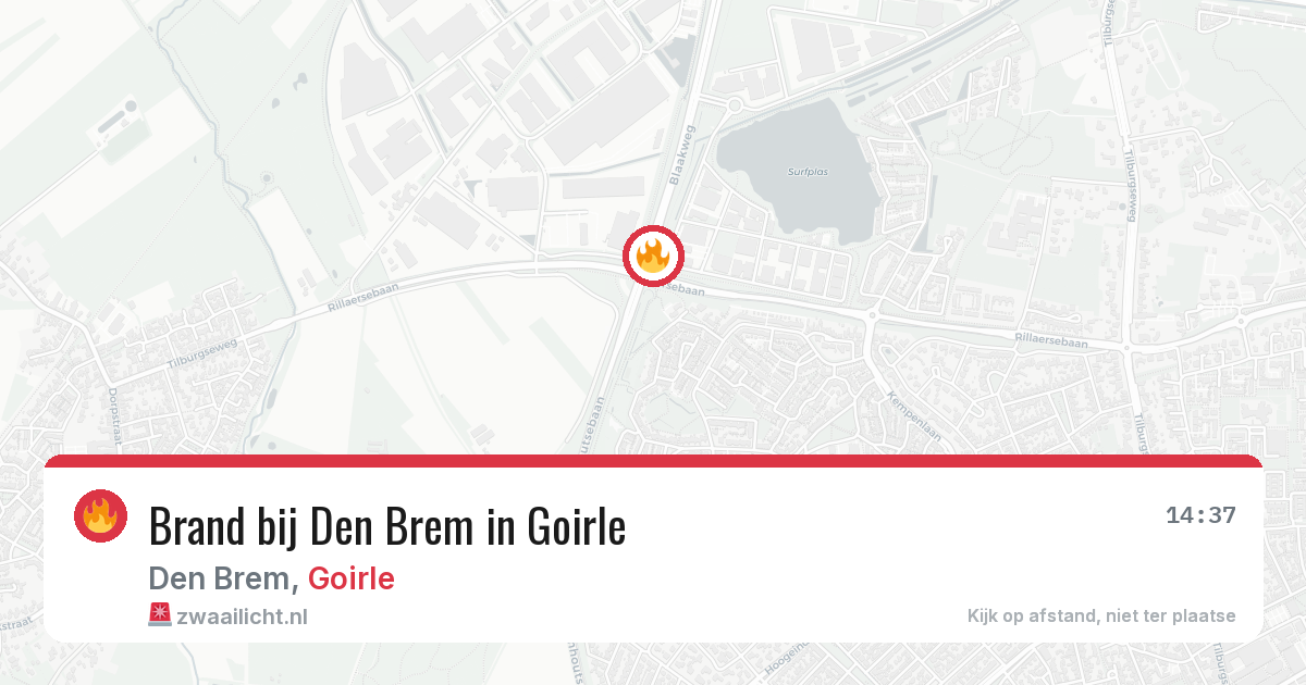 Brand bij Den Brem in Goirle — 22 jul 2026