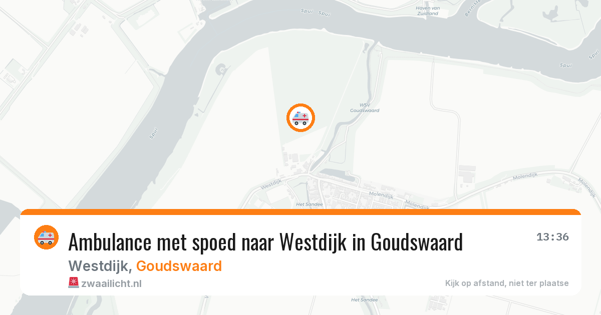 Ambulance met spoed naar Westdijk in Goudswaard — 23 mei 2026