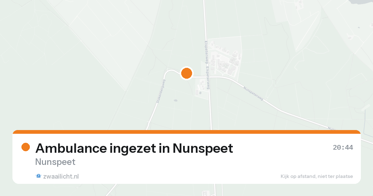 Ambulance ingezet in Nunspeet — 13 aug 2026