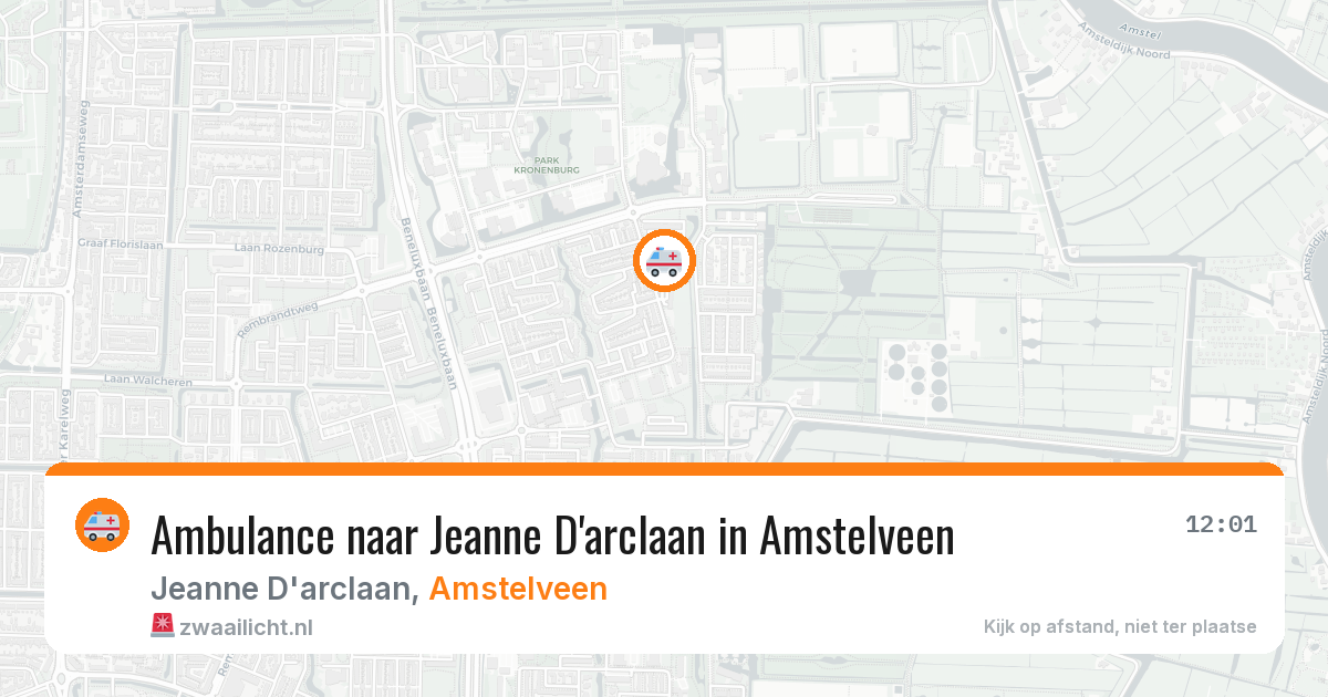 Ambulance naar Jeanne D'arclaan in Amstelveen — 27 mei 2026