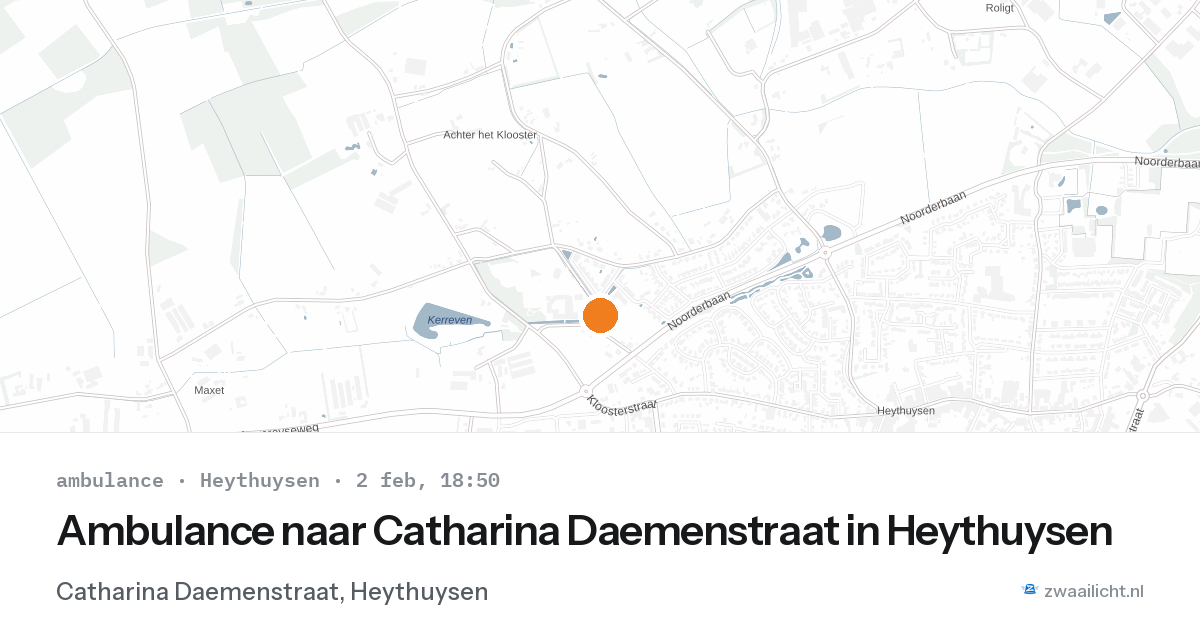 Ambulance naar Catharina Daemenstraat in Heythuysen — 2 feb 2026