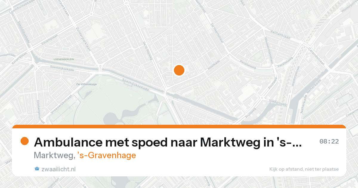 Ambulance met spoed naar Marktweg in 's-Gravenhage — 8 mei 2026