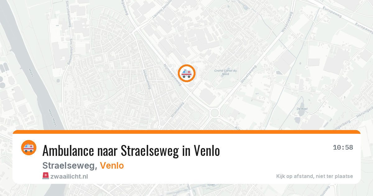 Ambulance naar Straelseweg in Venlo — 5 aug 2026