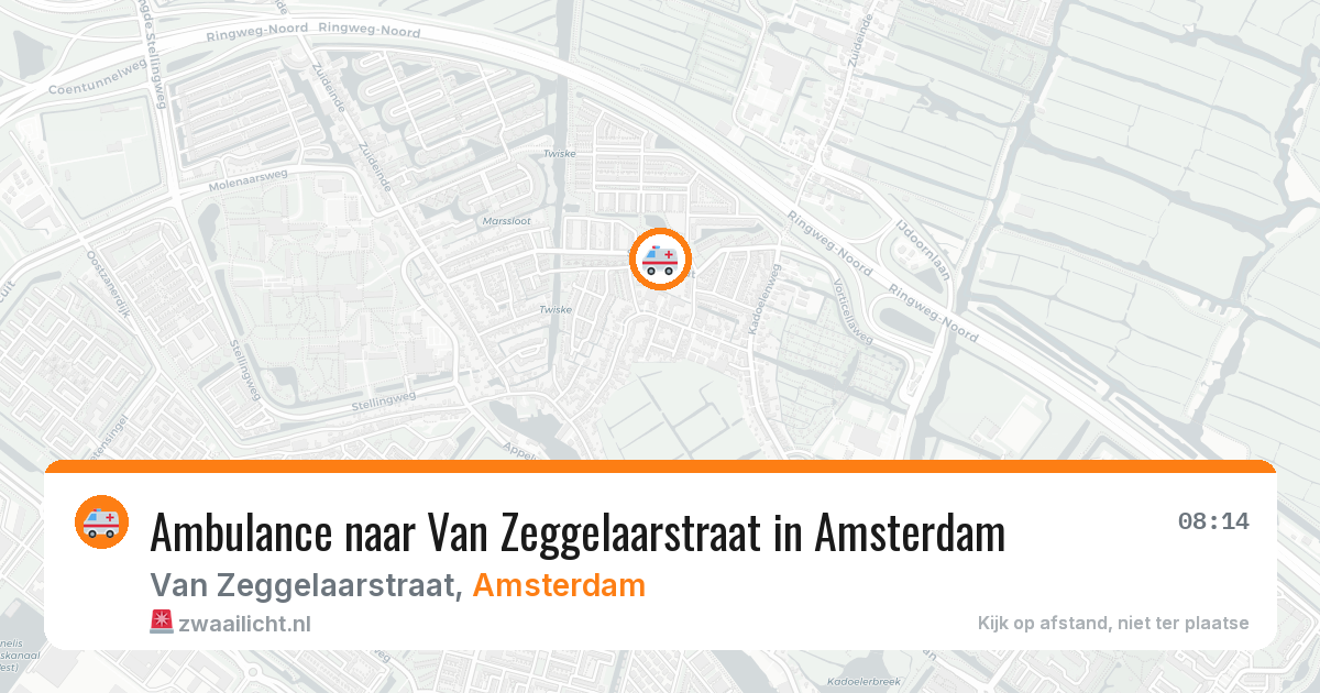 Ambulance naar Van Zeggelaarstraat in Amsterdam — 12 aug 2026
