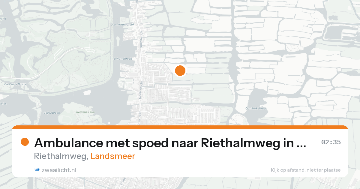 Ambulance met spoed naar Riethalmweg in Landsmeer — 16 aug 2026