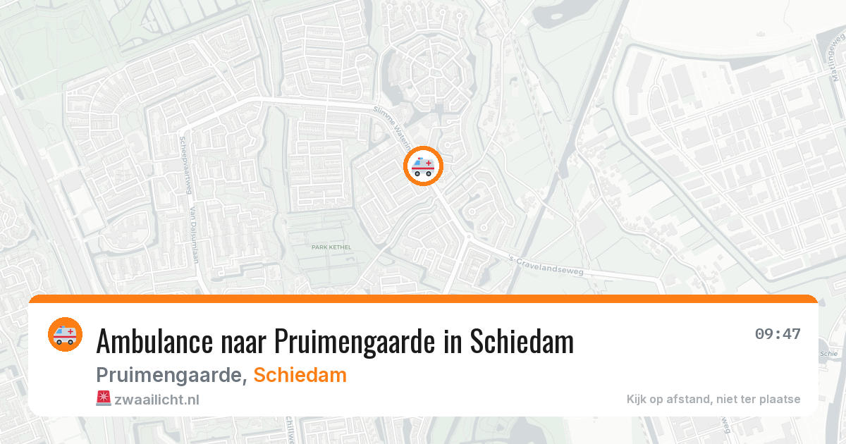 Ambulance naar Pruimengaarde in Schiedam — 1 aug 2026