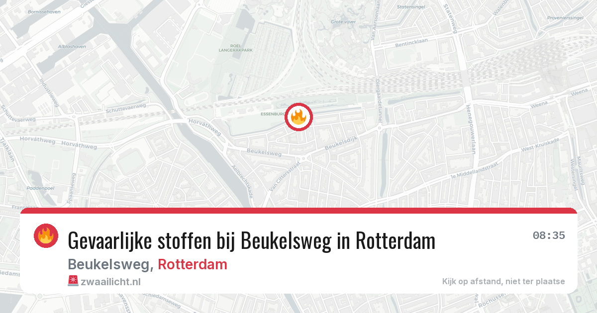 Gevaarlijke stoffen bij Beukelsweg in Rotterdam — 20 jun 2026