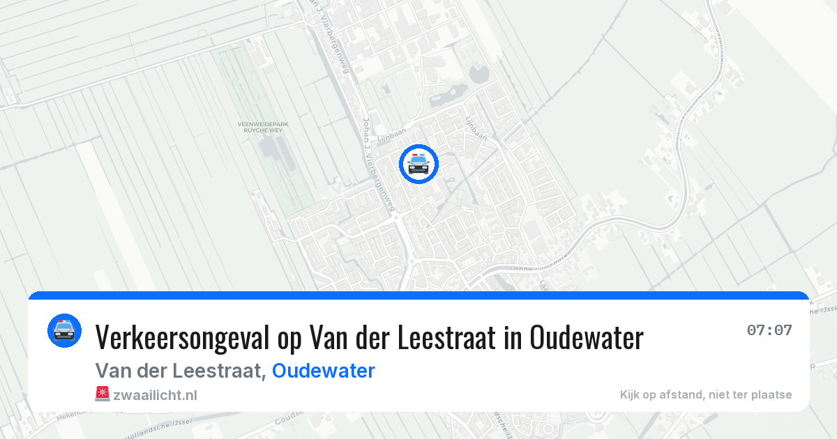 Verkeersongeval op Van der Leestraat in Oudewater — 11 jun 2026