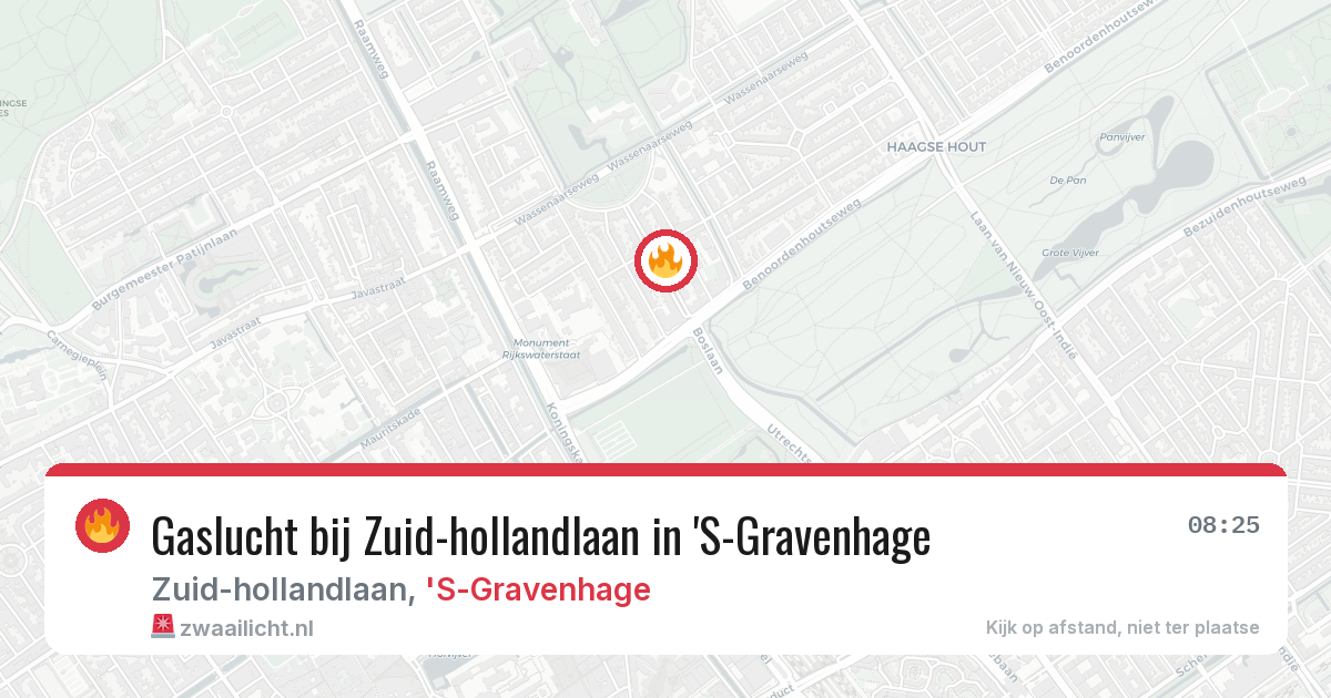 Gaslucht bij Zuid-hollandlaan in 'S-Gravenhage — 9 apr 2026