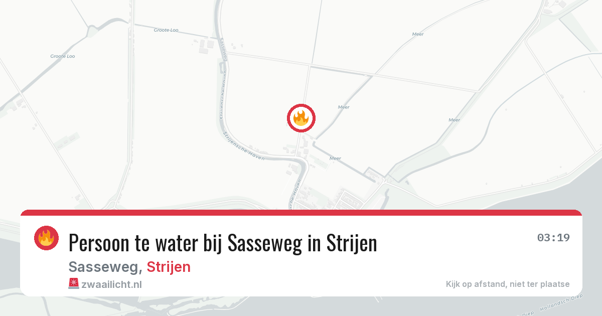 Persoon te water bij Sasseweg in Strijen — 22 mrt 2026
