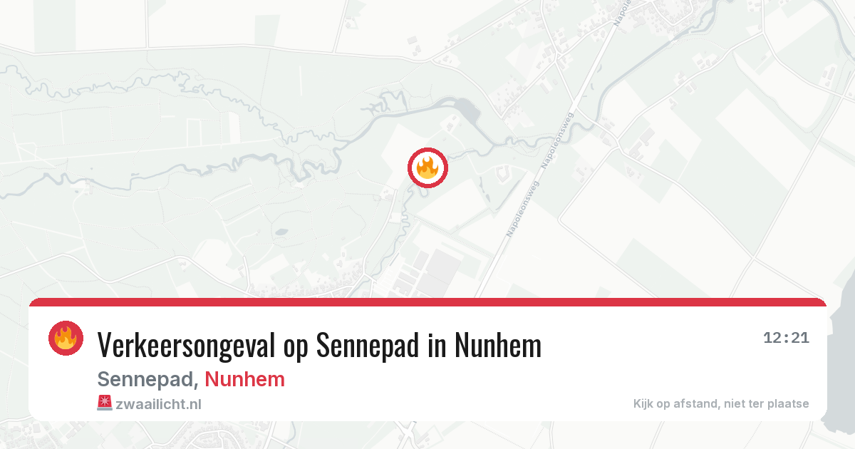 Verkeersongeval op Sennepad in Nunhem — 16 feb 2026