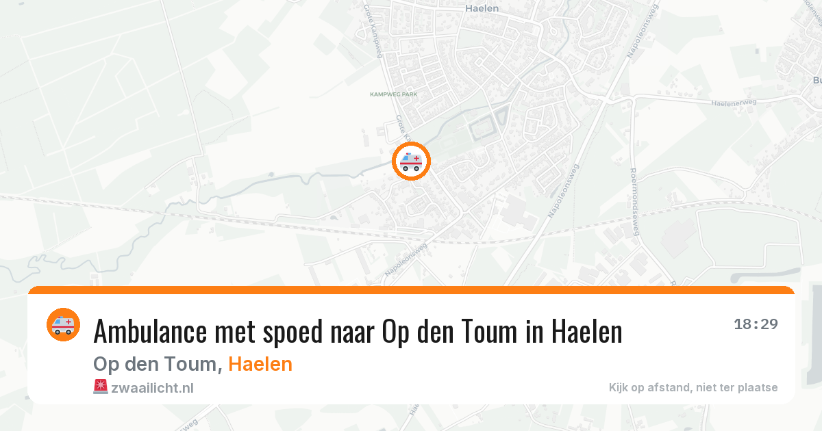 Ambulance met spoed naar Op den Toum in Haelen — 13 jul 2026