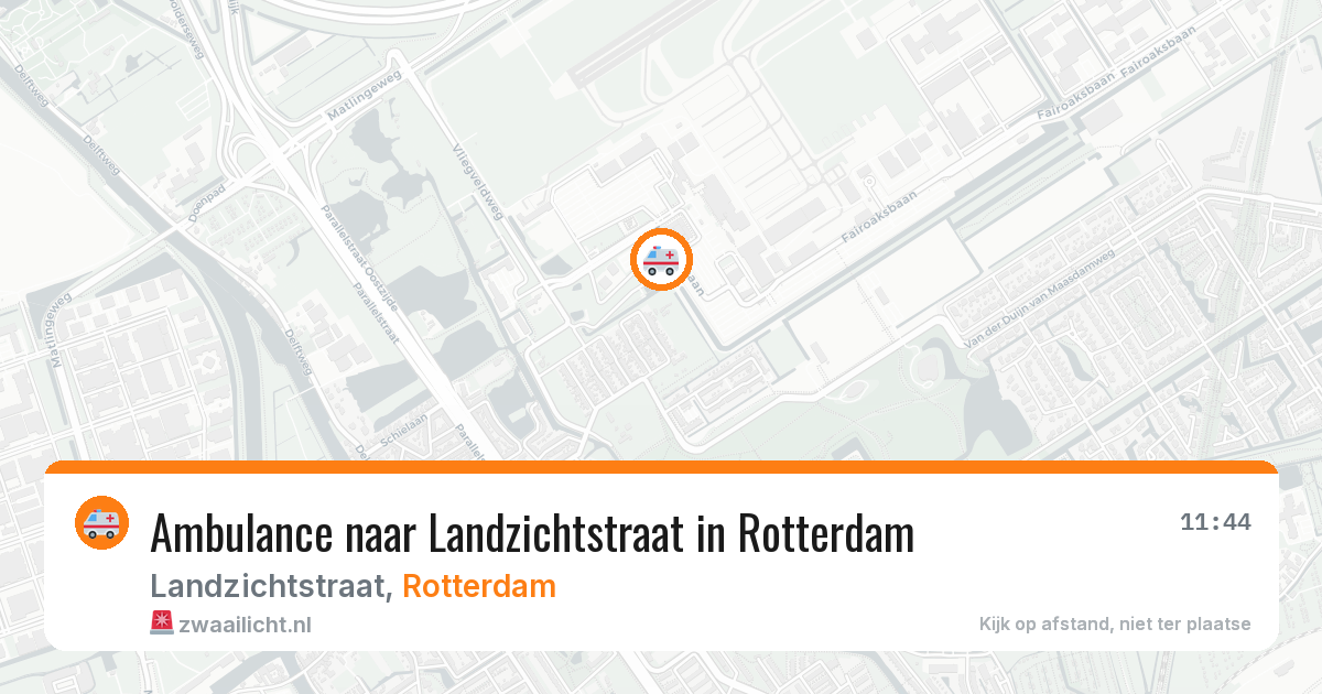 Ambulance naar Landzichtstraat in Rotterdam — 18 jul 2026