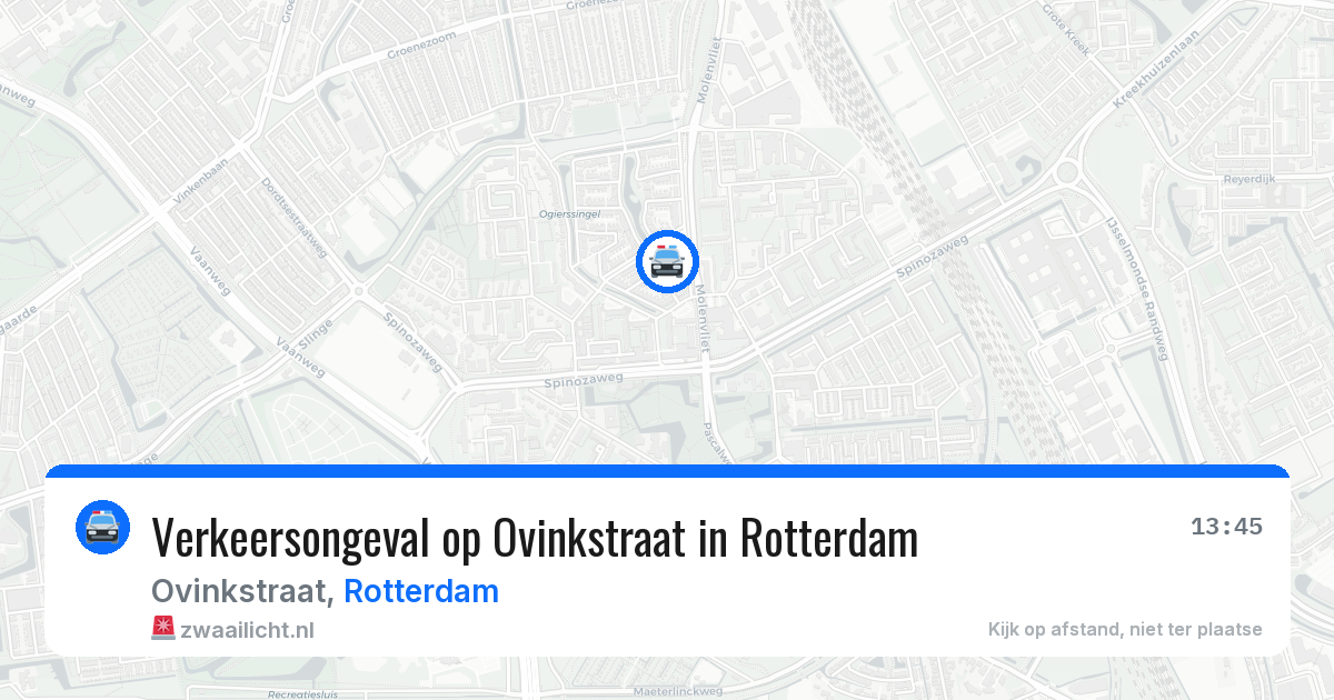 Verkeersongeval op Ovinkstraat in Rotterdam — 4 mei 2026