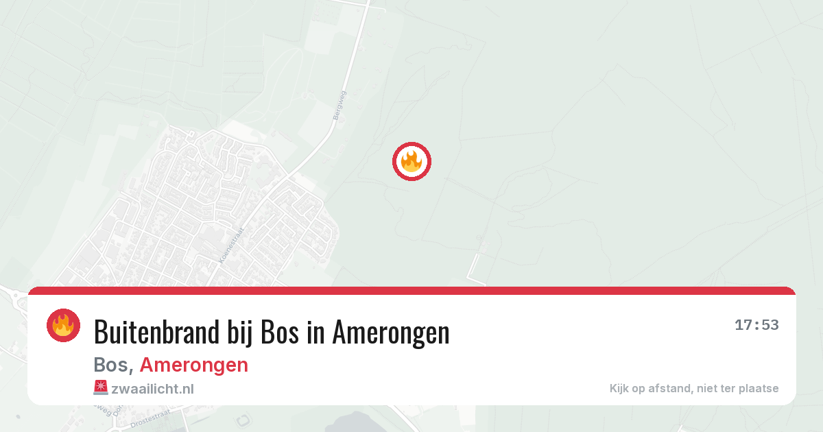 Buitenbrand bij Bos in Amerongen — 13 mei 2026