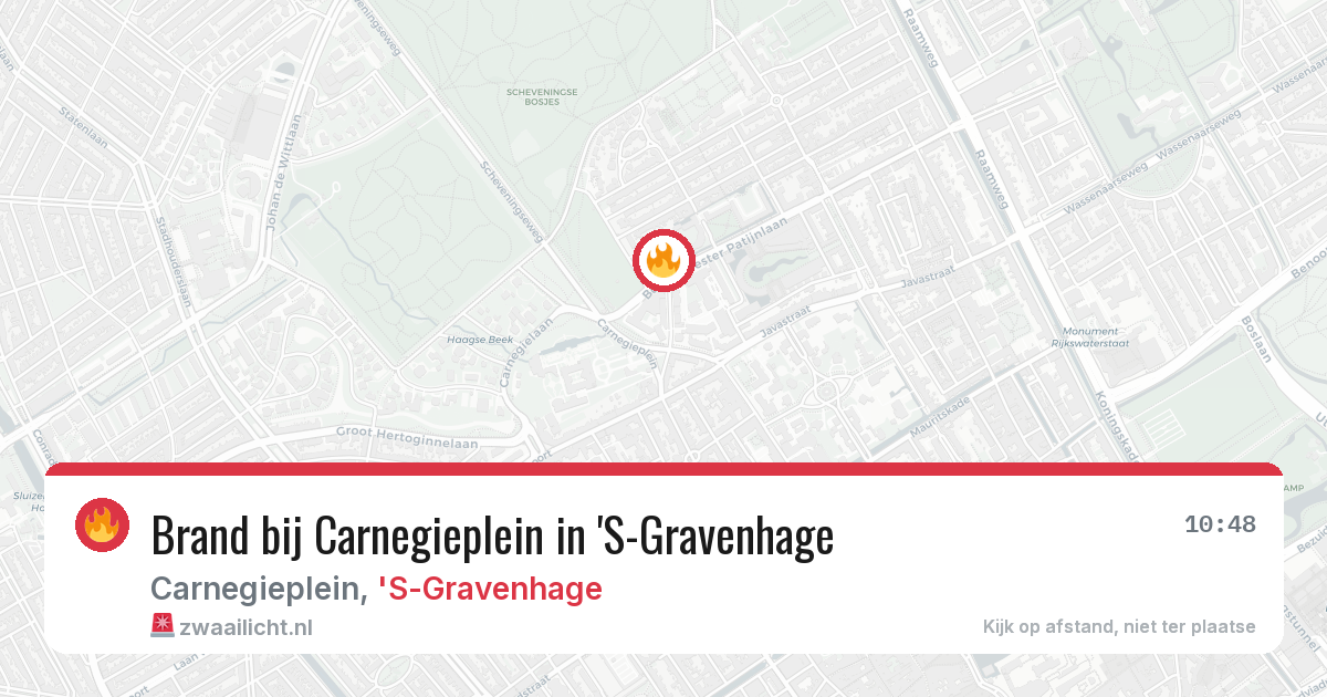Brand bij Carnegieplein in 'S-Gravenhage — 9 mrt 2026