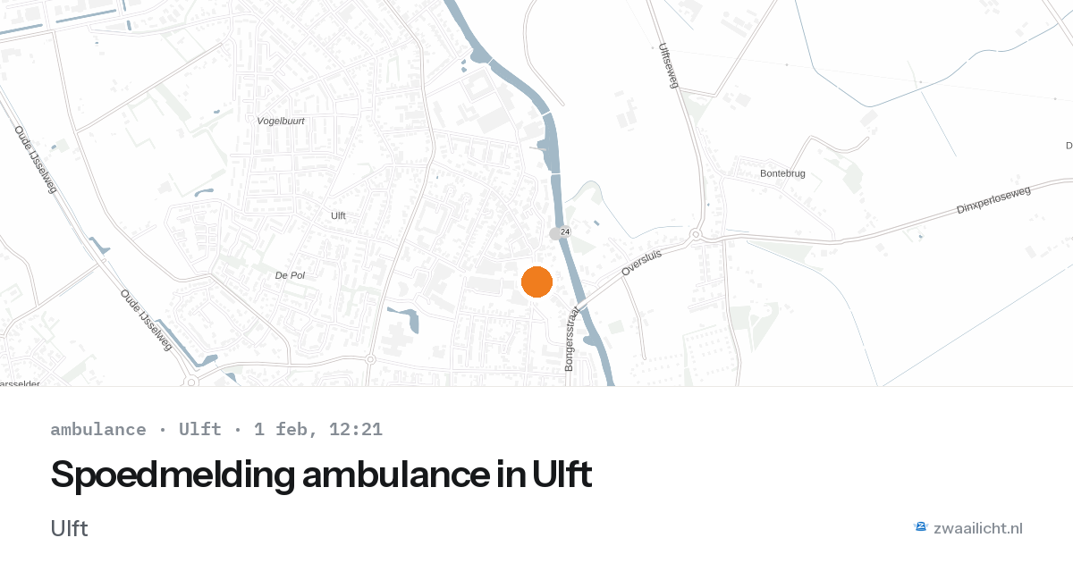 Spoedmelding ambulance in Ulft — 1 feb 2026
