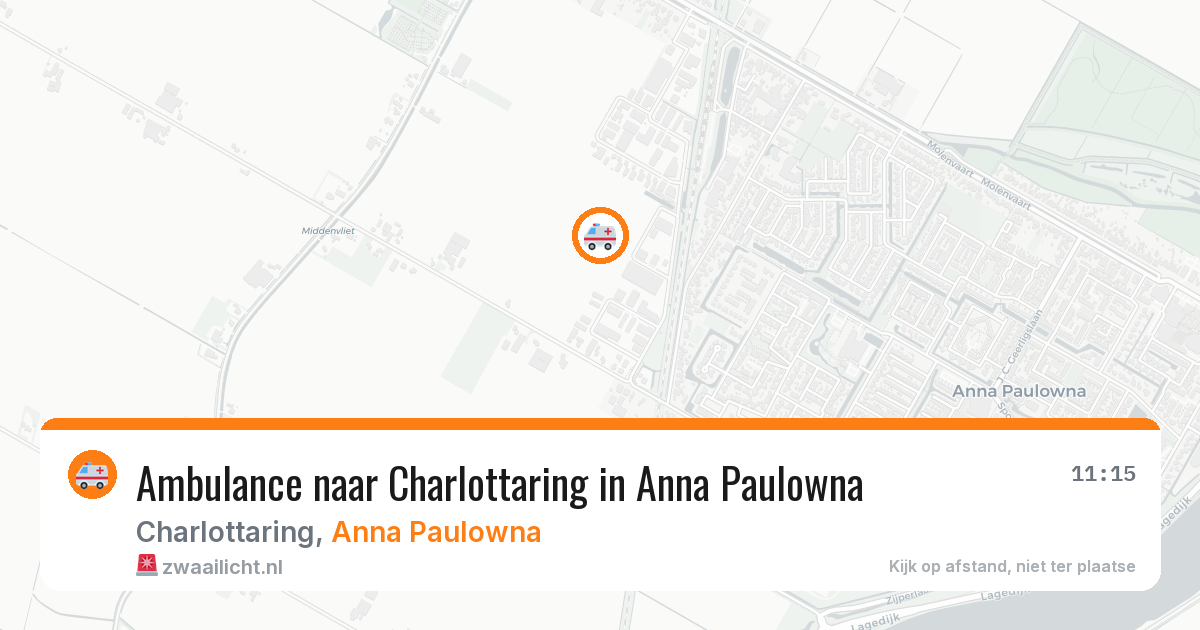 Ambulance naar Charlottaring in Anna Paulowna — 1 apr 2026