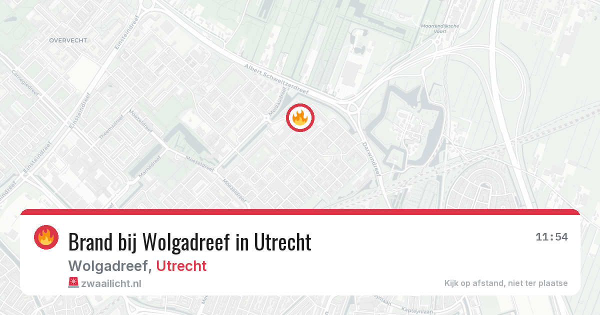 Brand bij Wolgadreef in Utrecht — 28 jul 2026