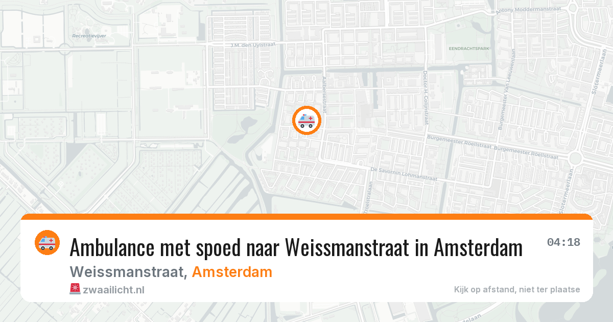 Ambulance met spoed naar Weissmanstraat in Amsterdam — 25 jun 2026