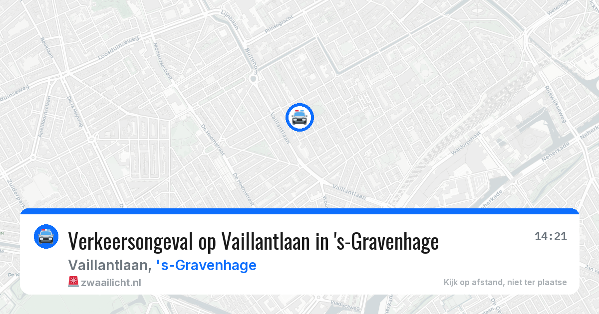 Verkeersongeval op Vaillantlaan in 's-Gravenhage — 12 aug 2026