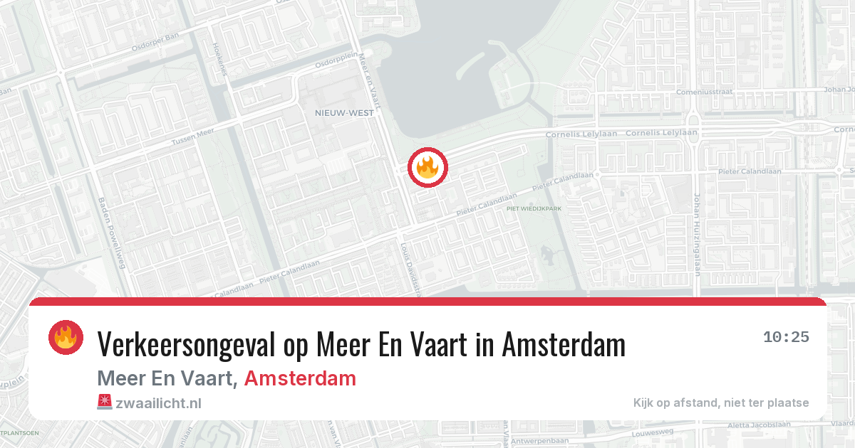 Verkeersongeval op Meer En Vaart in Amsterdam — 25 mrt 2026
