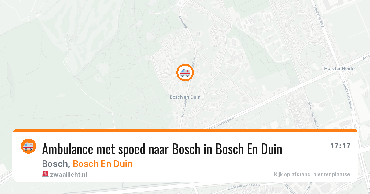 Ambulance met spoed naar Bosch in Bosch En Duin — 26 mrt 2026