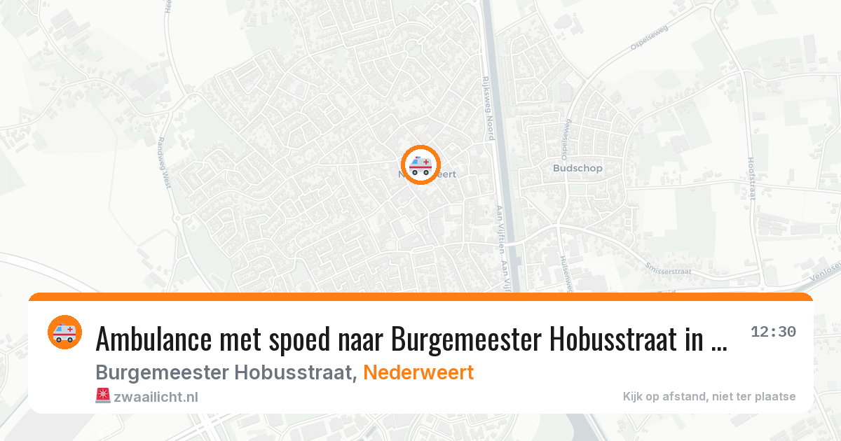 Ambulance met spoed naar Burgemeester Hobusstraat in Nederweert — 12 feb 2026