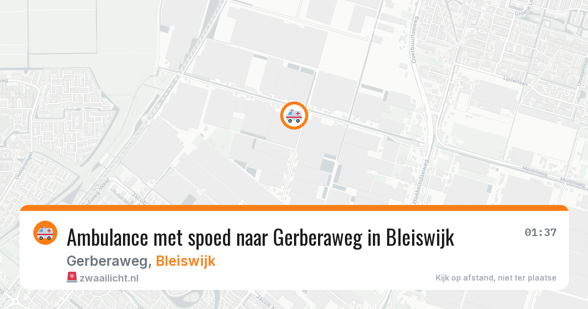 Ambulance met spoed naar Gerberaweg in Bleiswijk — 24 mei 2026