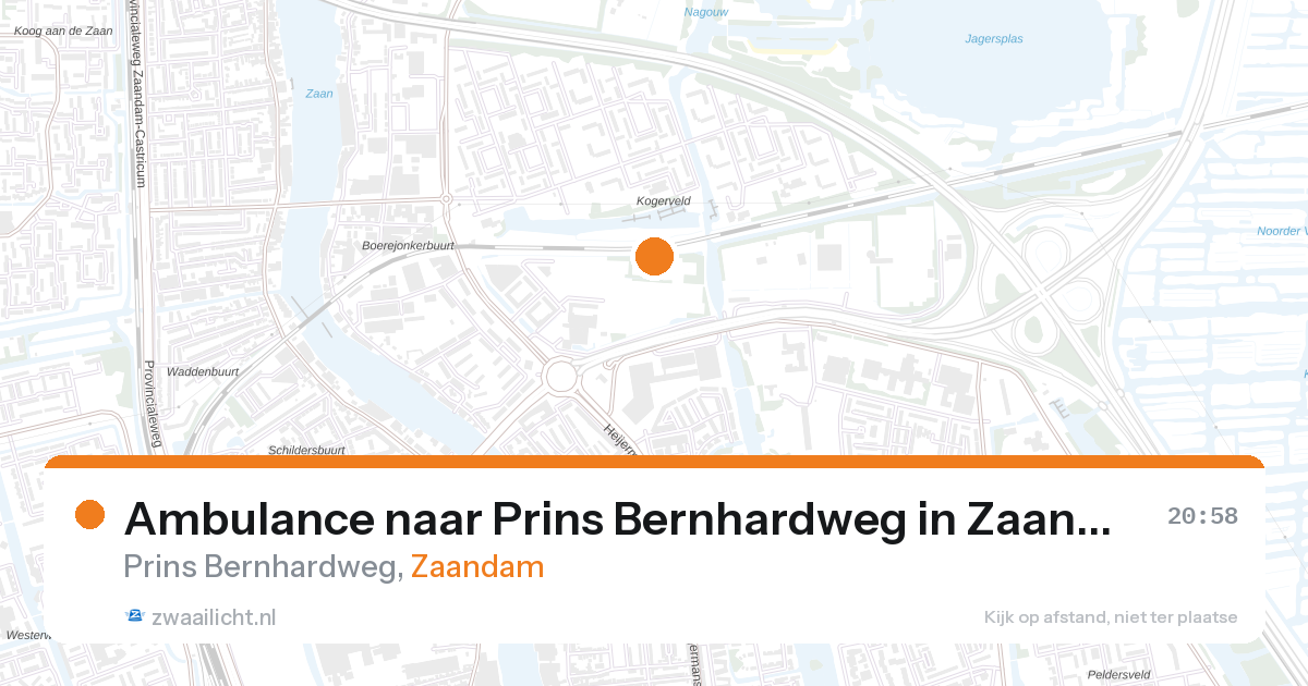 Ambulance naar Prins Bernhardweg in Zaandam — 10 aug 2026