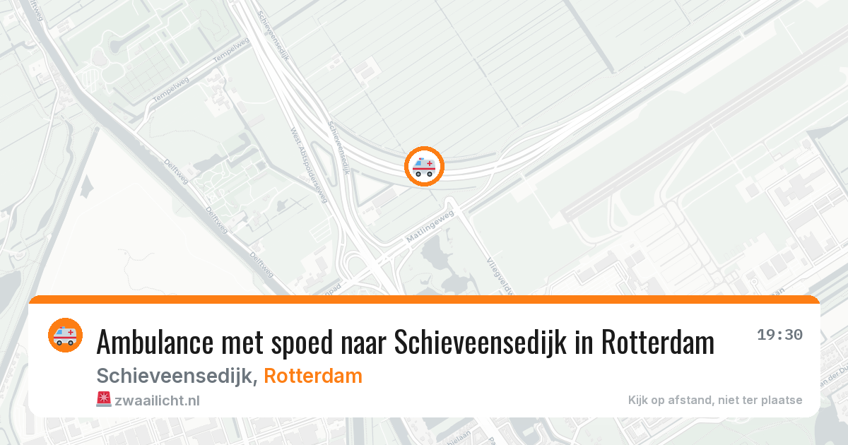 Ambulance met spoed naar Schieveensedijk in Rotterdam — 21 jun 2026